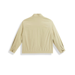 Men's Khaki Harrington Jacket with Plaid Lining