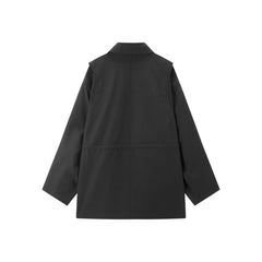 Women's Relaxed Fit Long Drawstring Jacket