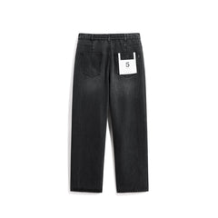Men's Washed Lyocell Straight-Leg Jeans