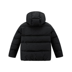 Men's Allover Tonal Jacquard Hooded Down Jacket