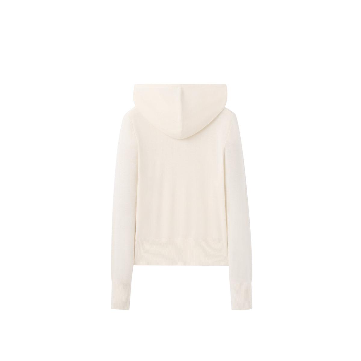 Women's Embroidered Hooded Knit Pullover