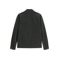 Men's Faux Suede Patch-Pocket Commuter Jacket