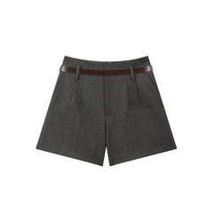 Women's High-Waist Wide-Leg Suit Shorts