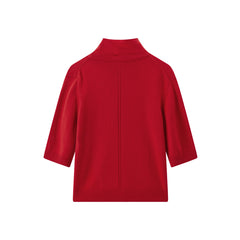 Women's Wool-Blend Mock-Neck Knit Top