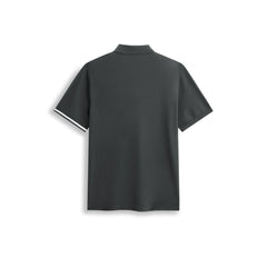Men's Short-Sleeve Embossed Knit Polo Shirt