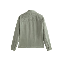 Men's Faux Suede Textured Jacquard Jacket