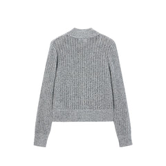 Women's Slim-Fit Openwork Knit Cardigan