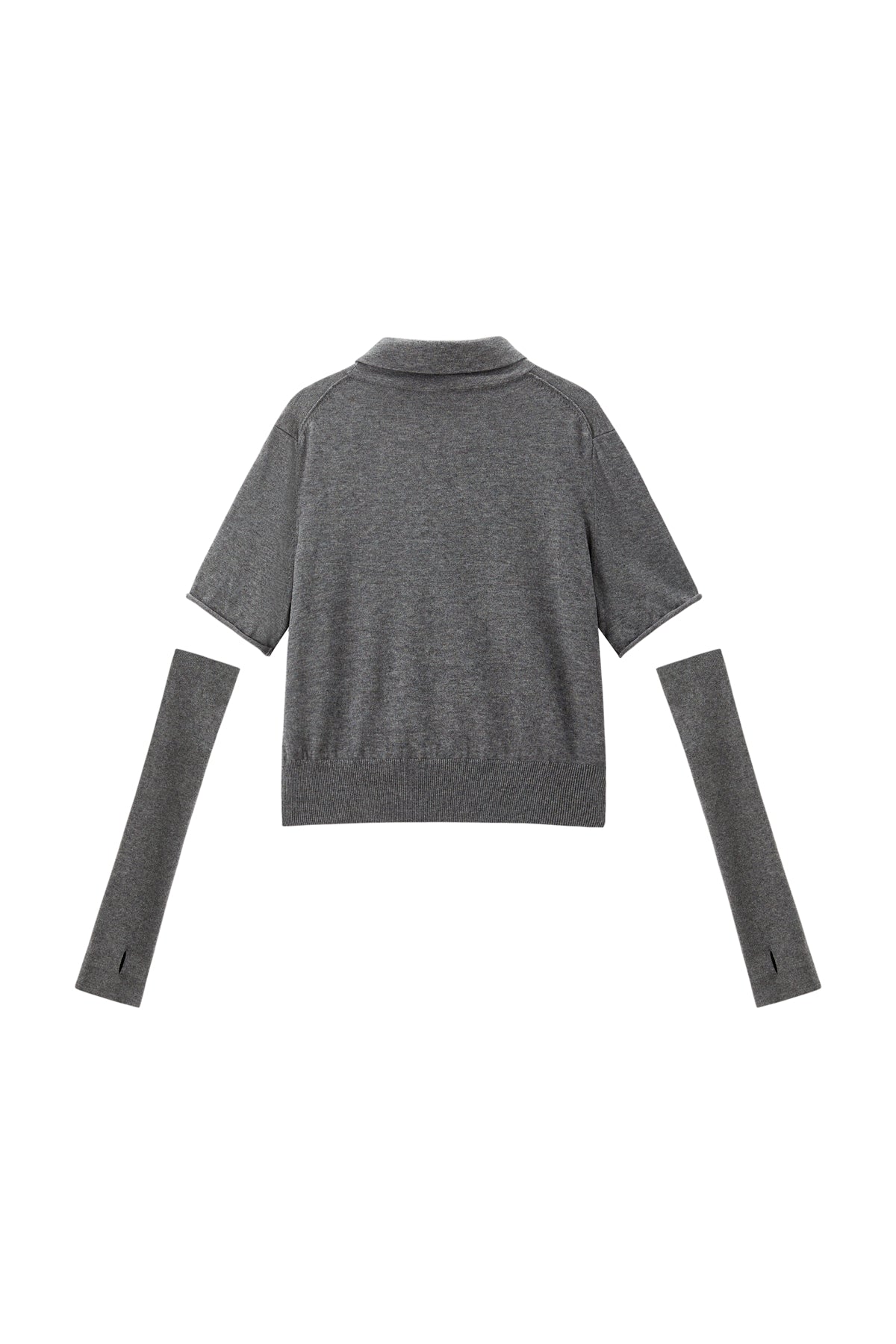 Women's Knit Sweater with Detachable Sleeves