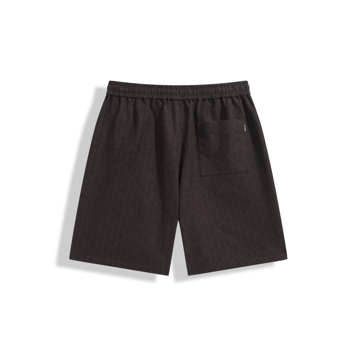 Men's Solid Knit Shorts with Letter Jacquard