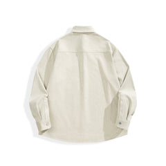 Men's High-Stretch Jacquard Faux Suede Shirt