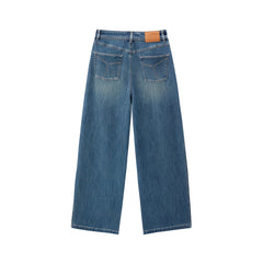 Women's High-Waist Brushed Wide-Leg Jeans