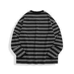 Men's Contrast-Stripe Long-Sleeve T-Shirt
