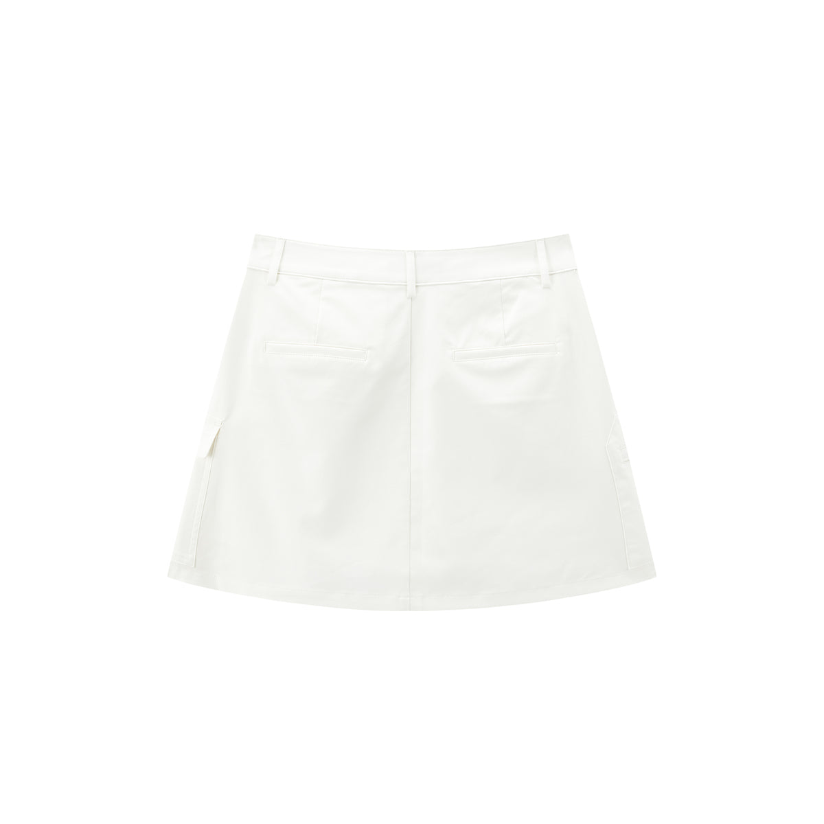 Women's White High-Waisted A-Line Mini Skirt