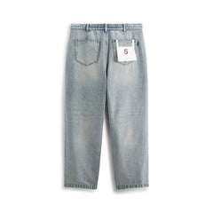 Men's Vintage Washed Straight-Leg Jeans