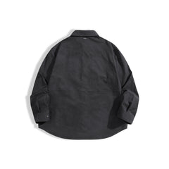 Men's Oversized Utility Shirt with Textured Fabric