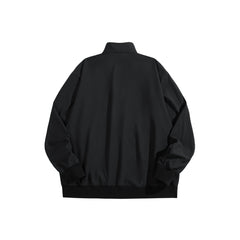 Men's Black Stand Collar Jacket