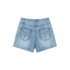 Women's High-Waisted A-Line Denim Skort