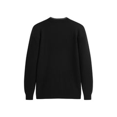 Men's Contrast-Panel Henley Knit Sweater