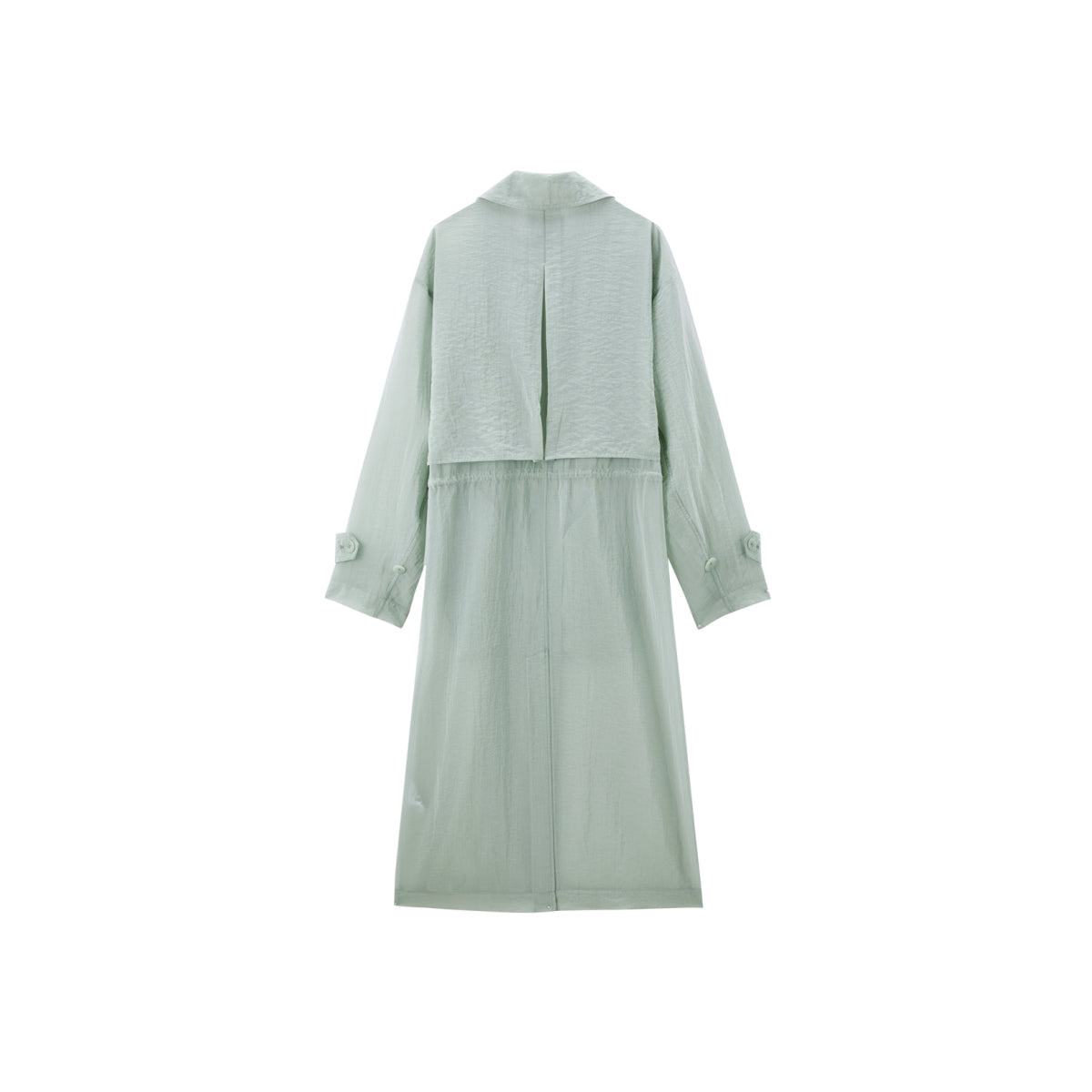 Women's Textured Acetate-Blend Lightweight Trench Jacket