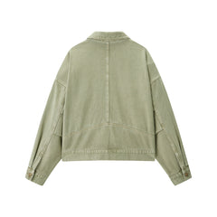 Women's Cropped Oversized Denim Jacket