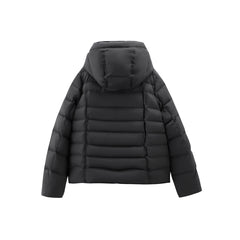 Women's Solid Quilted Oversized Hooded Down Jacket