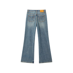 Women's Vintage Washed Flared Jeans