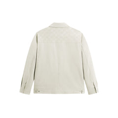Men's Jacquard Faux Suede Down Jacket