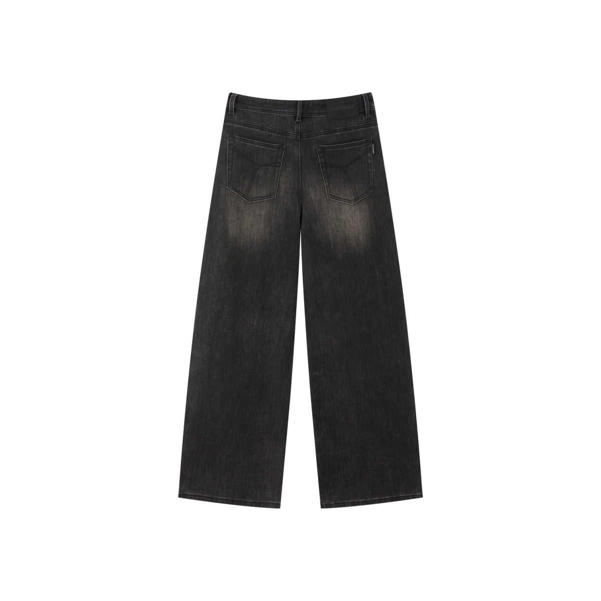 Women's Gradient Whiskered Curved-Leg Jeans
