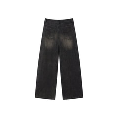 Women's Gradient Whiskered Curved-Leg Jeans