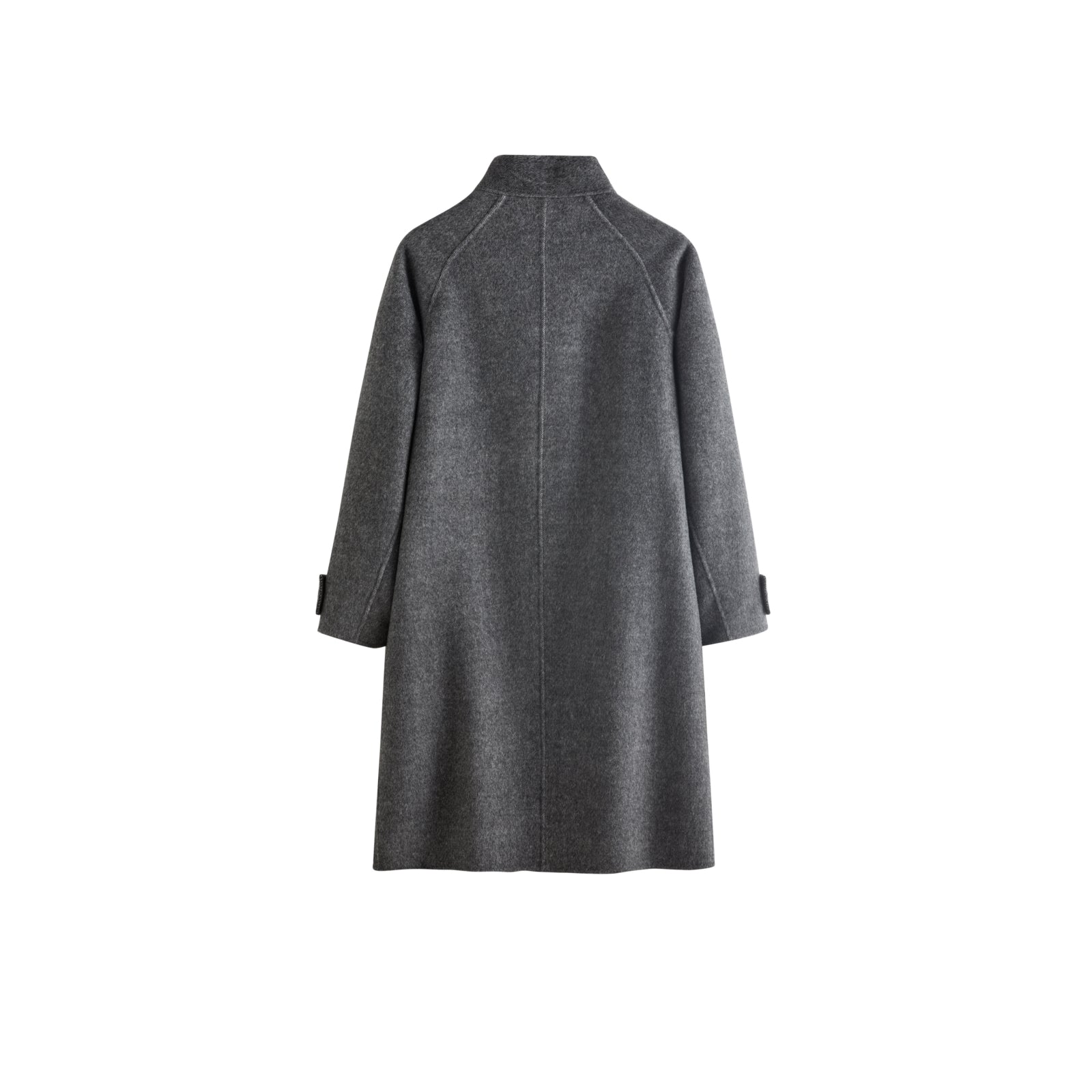 Men's Stand Collar Double-Faced Wool Coat