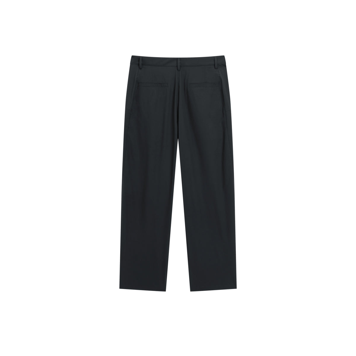 Men's Pleated Straight-Leg Pants with 3D Patch Pockets