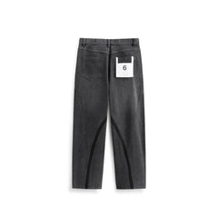 Men's Contrast-Panel Wide-Leg Jeans