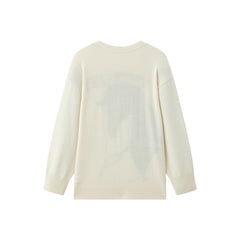 Women's Oversized Embroidered Jacquard Sweater