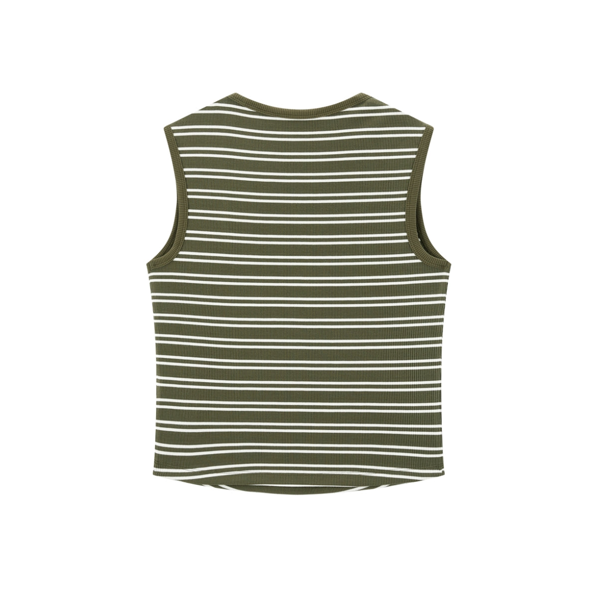 Women's Horseshoe Neck Striped Contrast Vest