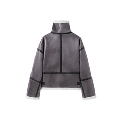 Women's Faux Shearling Lapel Jacket