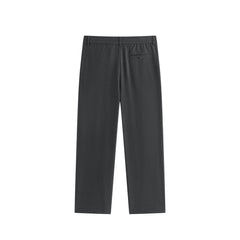 Men's Pleated Straight-Leg Fleece-Lined Suit Pants