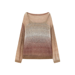 Women's Ombre Mohair Lantern-Sleeve Sweater