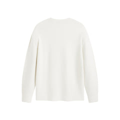 Men's Beige Textured Jacquard Sweater