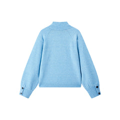 Women's Half-Zip High-Neck Knit Sweater