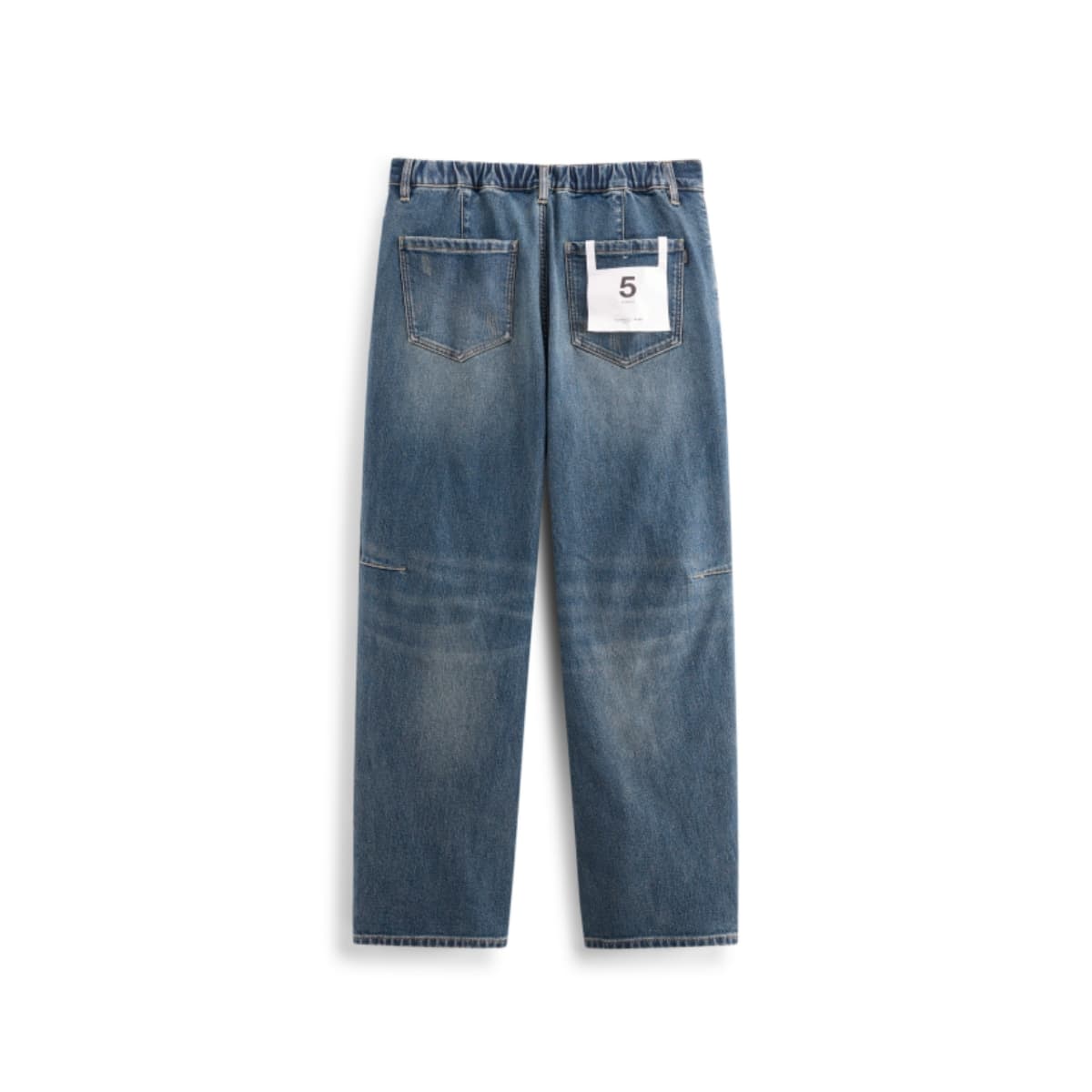 Men's Elastic-Waist Straight Jeans