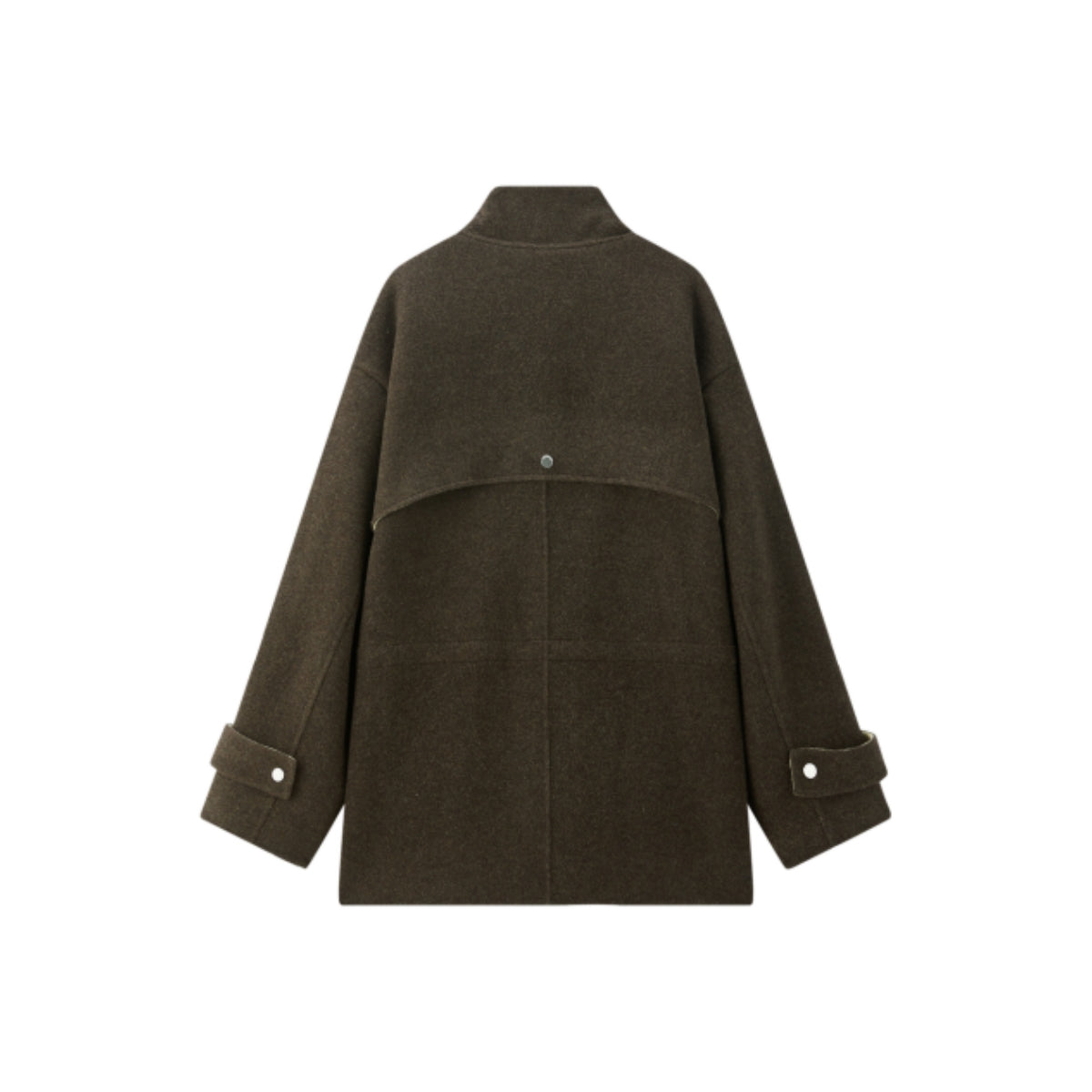 Women's Short Stand-Collar Double-Face Wool Coat