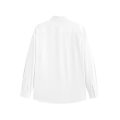 Men's Slim-Fit Solid Shirt with Embroidery