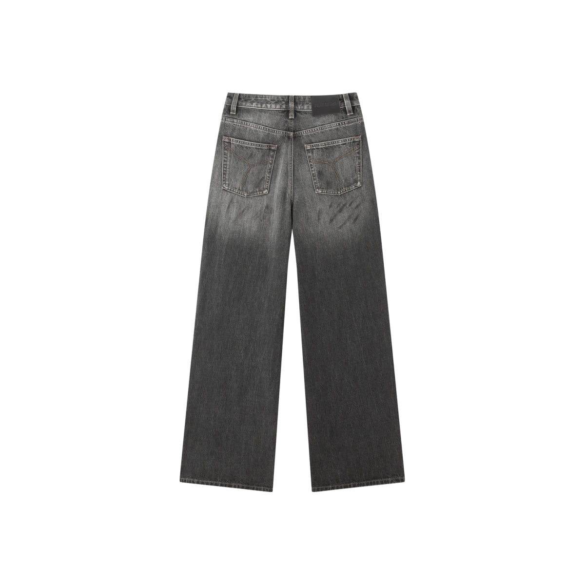 Women's High-Waist Ombre Splatter Wide-Leg Jeans