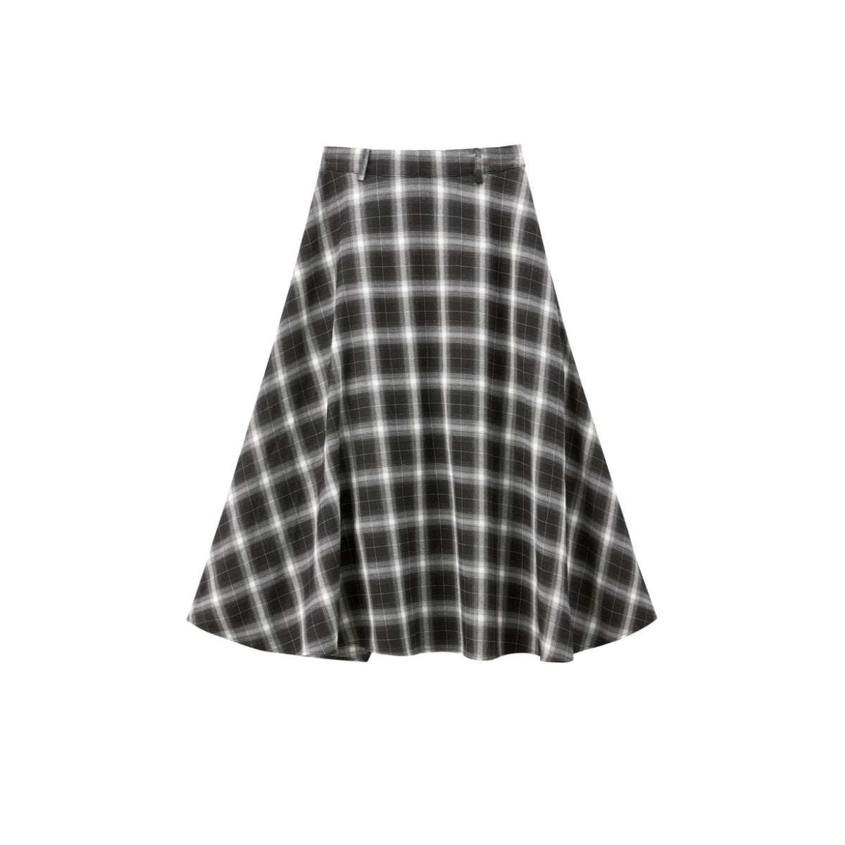 Women's Asymmetric Side-Slit Plaid Skirt