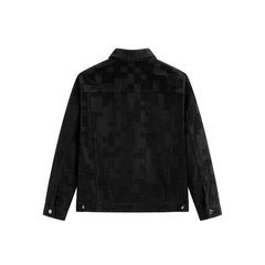 Men's Allover Jacquard Chenille Denim Jacket