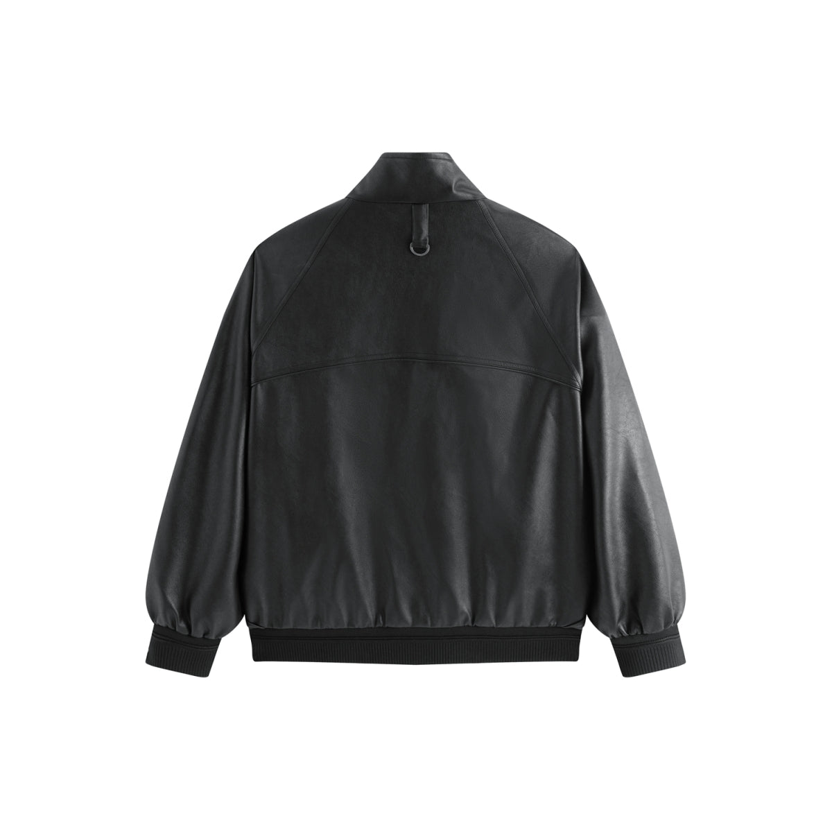 Men's Oversized Stand-Collar PU Jacket