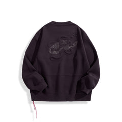 Men's Embossed Embroidery Pullover Sweatshirt
