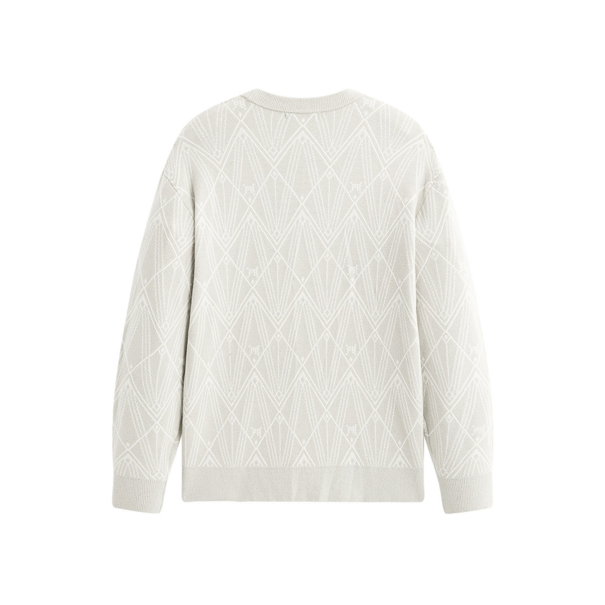 Men's Argyle Jacquard Chenille Knit Sweater