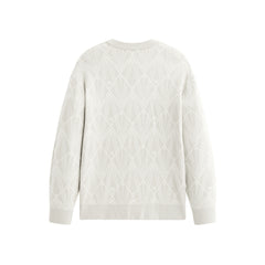 Men's Argyle Jacquard Chenille Knit Sweater