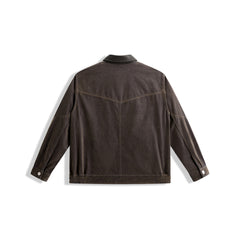 Men's Barn-Style Faux Denim Jacket